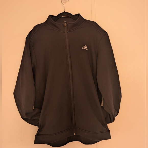 Adidas Golf Black Performance Jacket with Hood and Full-Length Zipper - Picture 1 of 6